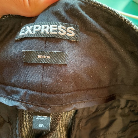 Grey Plaid Wool Wide Leg Women's Pants preppy 90’s Y2K Vintage Size Small Grunge - Picture 6 of 10